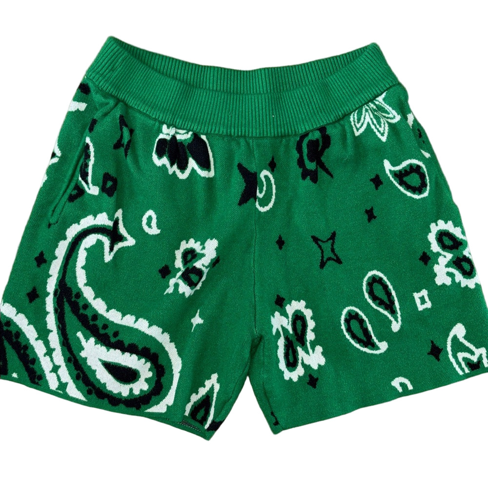 MNML Green Shorts Bandana Boho Pattern Size Medium